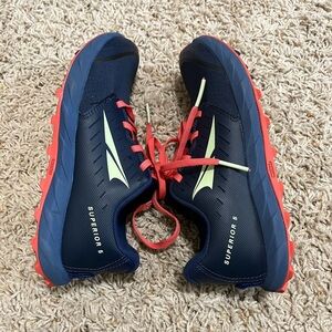 Altra Superior 5 Navy Blue and Hot Pink Trail Running Zero Drop Shoes Women’s 6.